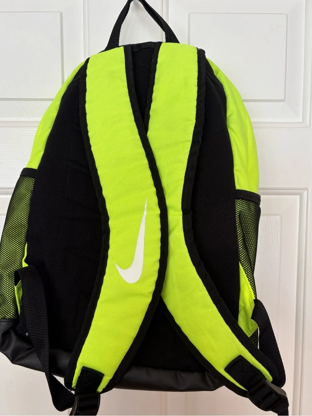 Nike Brasilia Medium Training Backpack BA5329 Neon Yellow Green Mesh